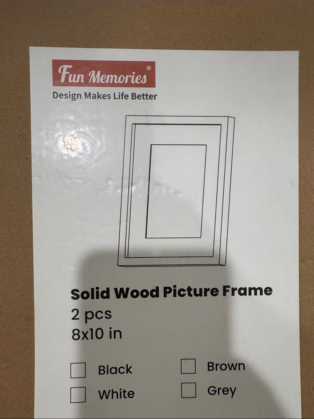 Solid Wood Picture Frame — Black